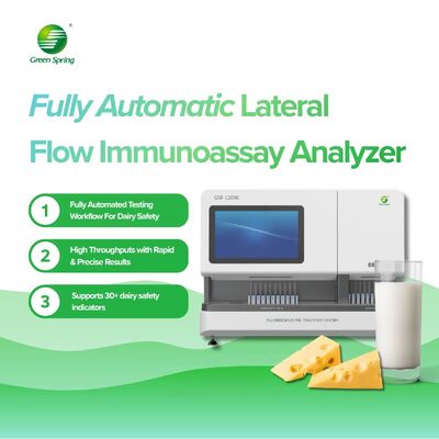 China Fully Automatic Lateral Flow Immunoassay Analyzer Fully Automatic Testing Workflow For Dairy Safety  High Throughputs with Rapid&Precise Results   Supports 30+ Dairy Safety Indicators supplier