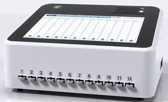 Multi-Channel Immunochromatography Analyzer  Up to 12 simultaneous testing channels with automatic interpretation   Supports Colloidal Gold&Fluorescence Immunoassays  Automatic Test Card Ejection supplier